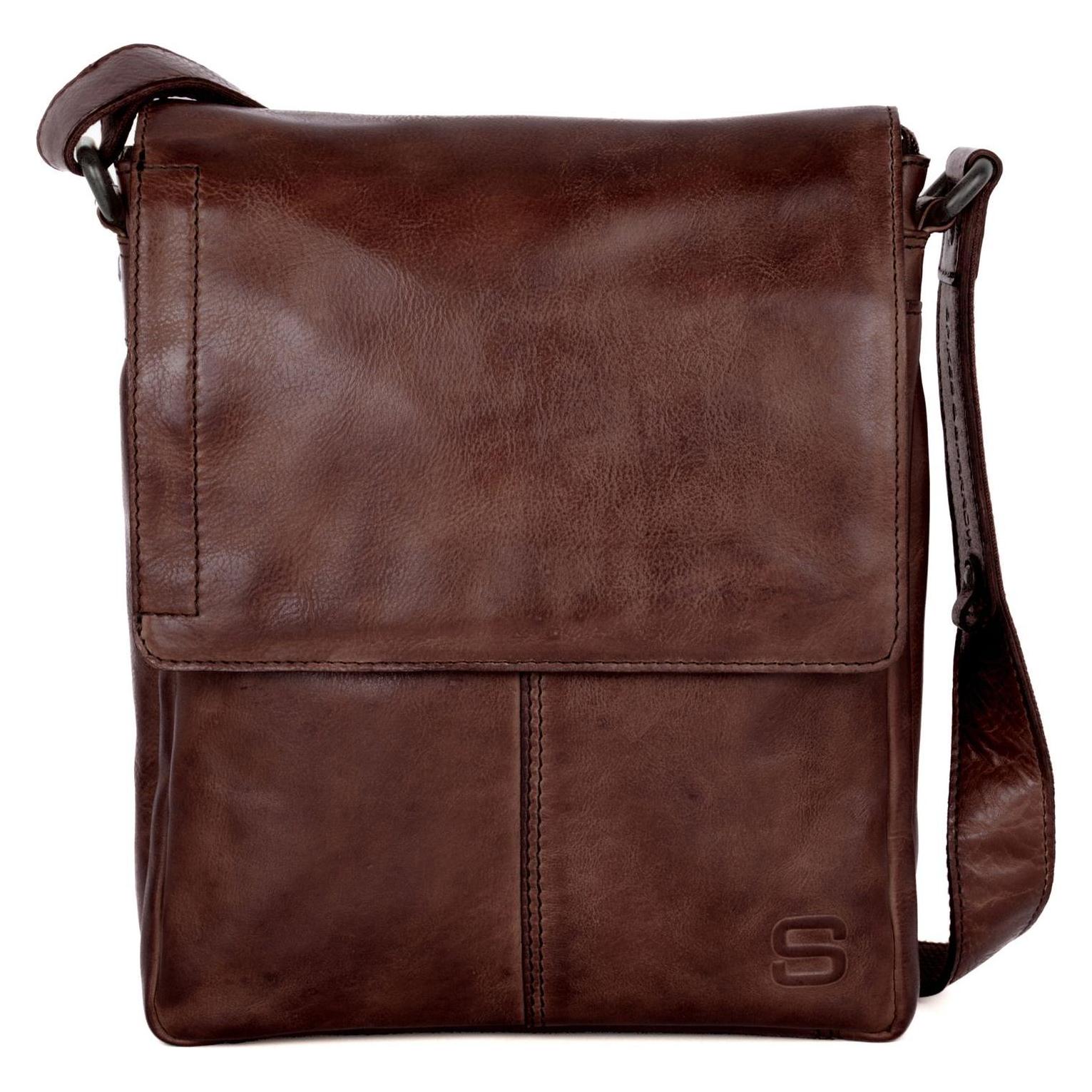 Spikes & Sparrow, Unisex, Handtasche, Stan Flap Bag, Braun