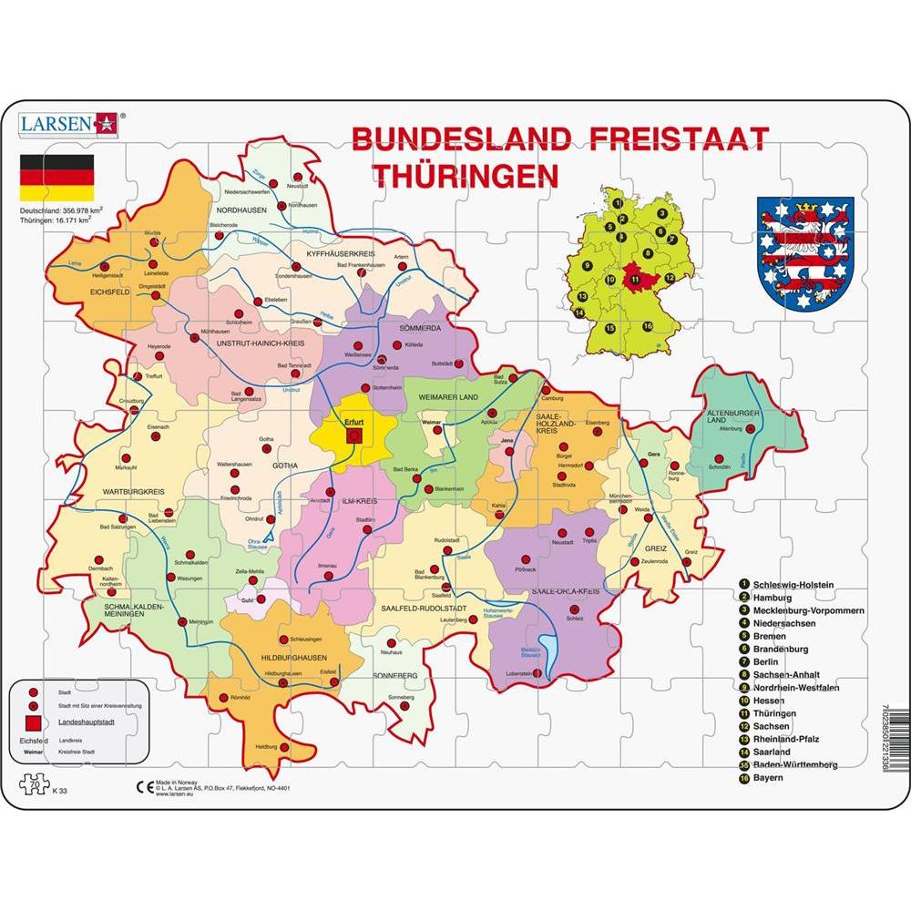 Thumbnail - Larsen Freistaat Thüringen Politisch (70 Teile)