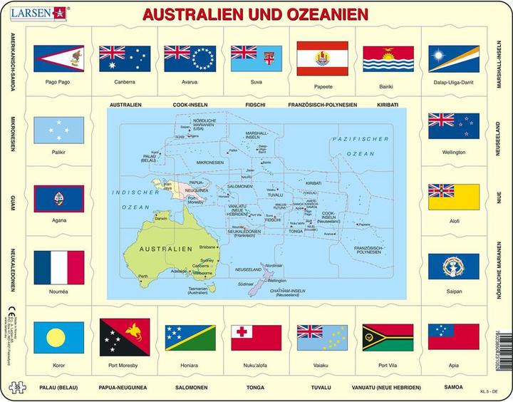 Actual product image Larsen Map/Flag - Australia and Oceania (35 pieces)