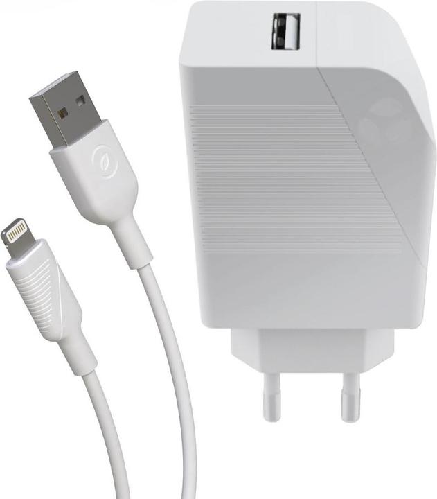 Actual product image Muvit For Change Pack Chargeur Secteur 12w+Cable Lightning 1.2m Blanc (12 W, 1 portion)