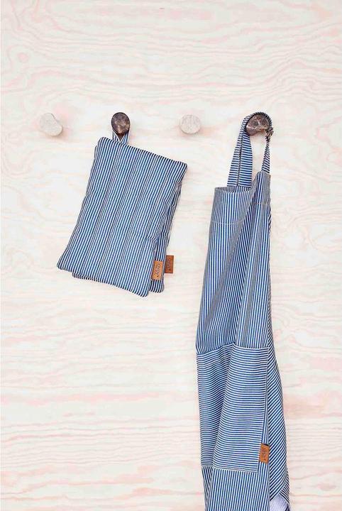 Produktbild OYOY Living Topflappen Striped Denim 2 Stück, Blau/Weiss (Bio Baumwolle)