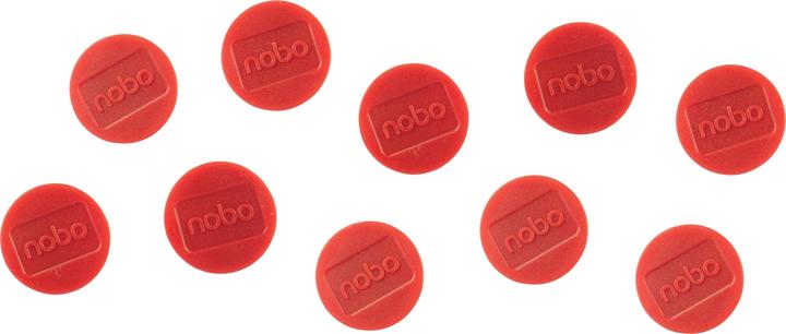 Actual product image Nobo Magnet round 32mm 1915300 red 10 pieces (10 x)