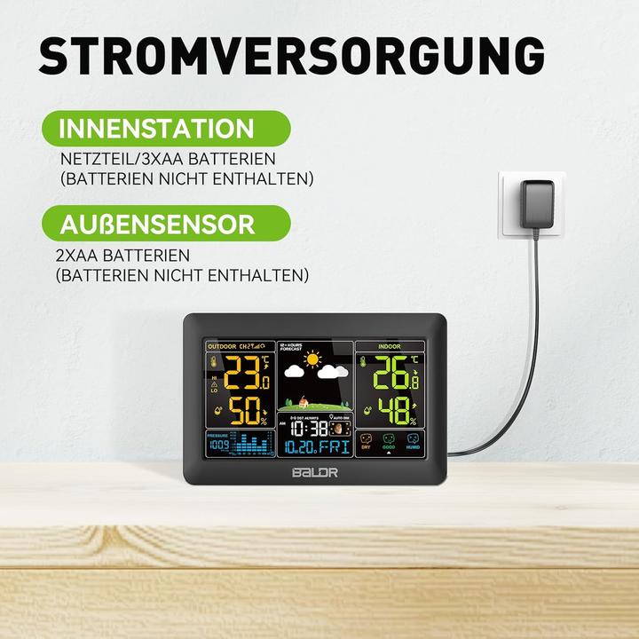 Actual product image Baldr Funk Wetterstation mit Aussensensor