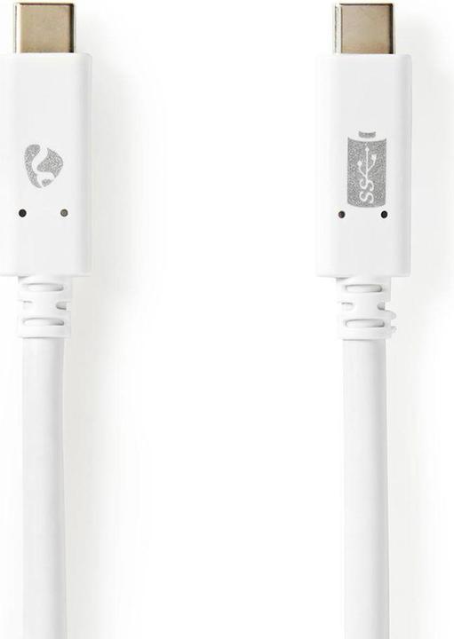 Produktbild Nedis USB-Kabel - USB 3.2 Gen 2 - Typ-C Stecker - 10 Gbps - 100 W - Vernickelt - 1 m - rund - PVC (1 m, USB 3.2 Gen 2, 100 W)