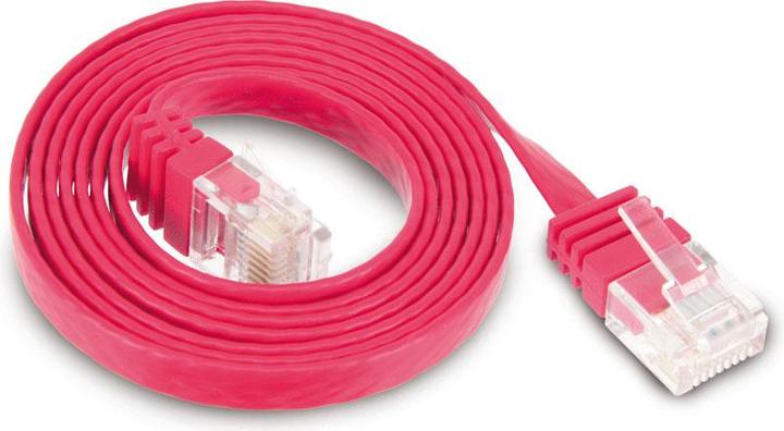 Immagine prodotto Tecline Cavo patch UTP cat. 6. slim-line. 1,0 m. rosso Per 10 Gigabit/s, senza alogeni, con nodo extra (U/UTP, CAT6, 1 m)