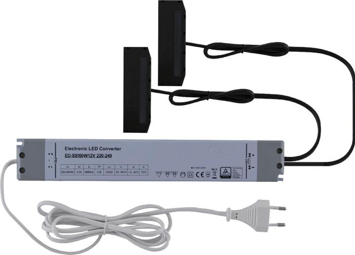 L&S NG51 LED power supply unit, 12 V/DC, 2 x 10-way distributor, 100 W output