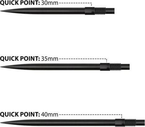 Image du produit Harrows Quick Point Standard Spitzen - Schwarz 35mm