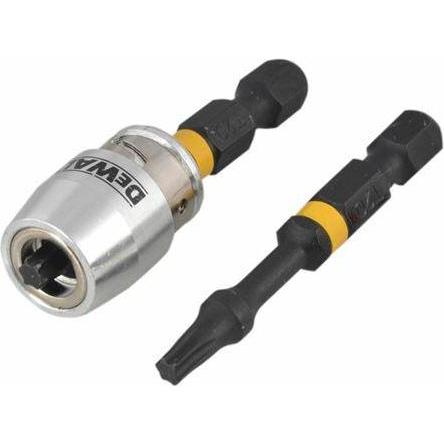 DeWalt, Chiave a bussola, DT 70538 T Set di 2x Punte T25 50mm + 1x Bussola magnetica (Scanalatura per la vite)