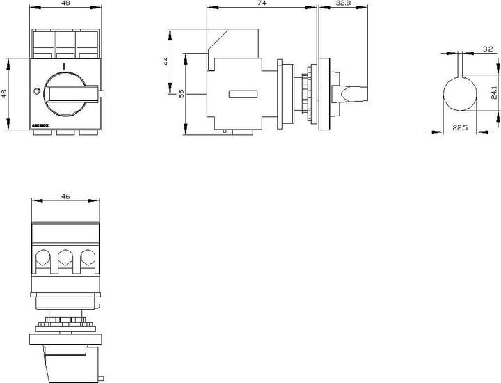 Actual product image Siemens Switch disconnector 3-pole