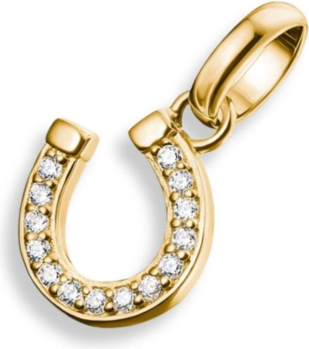 Produktbild Thomas Sabo Charm-Anhänger Hufeisen mit Steinen Connect vergoldet (Sterling Silber)