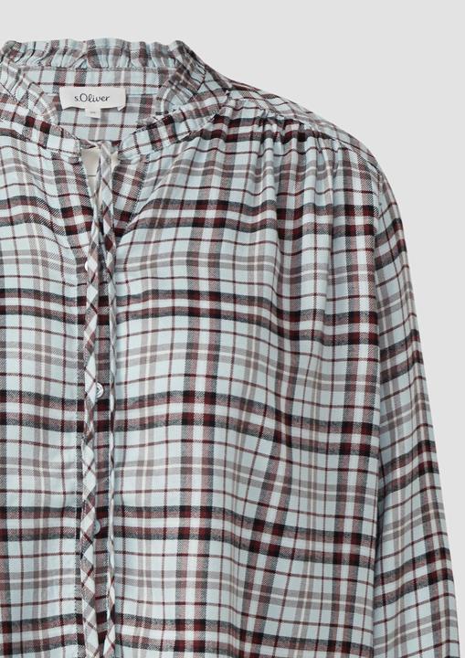 Immagine prodotto s.Oliver Bluse Karierte Hemdbluse im Relaxed Fit mit Rüschenkragen (38)