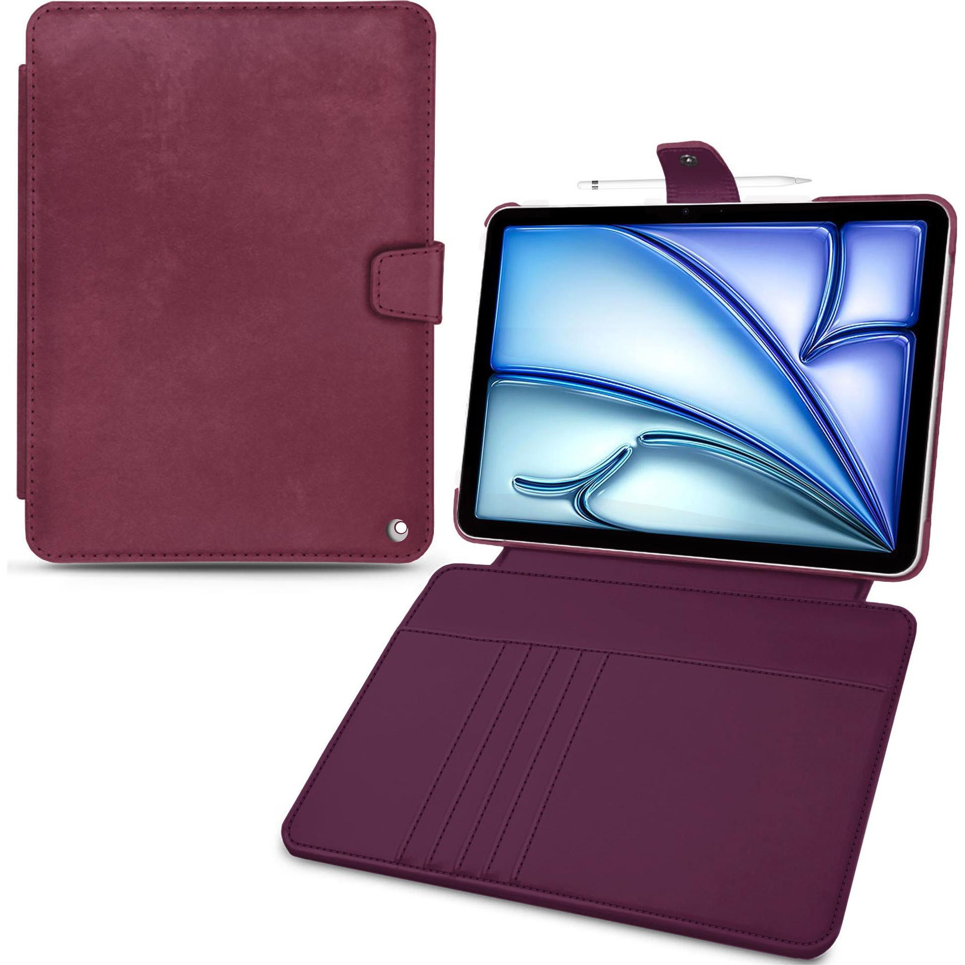Noreve Lederschutzhülle Wallet (iPad Air 2022 (5. Gen), iPad Air 2020 (4. Gen)), Tablet Hülle, Violett