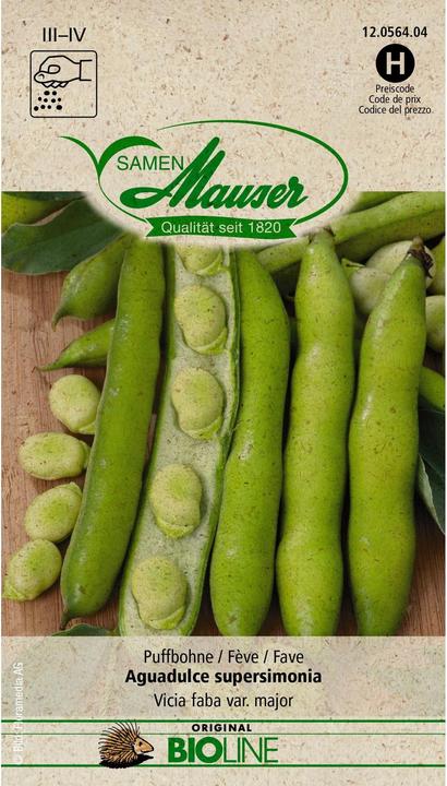 Produktbild Samen Mauser BIO Puffbohne Aguadulce supersimonia (Gemüsesamen)
