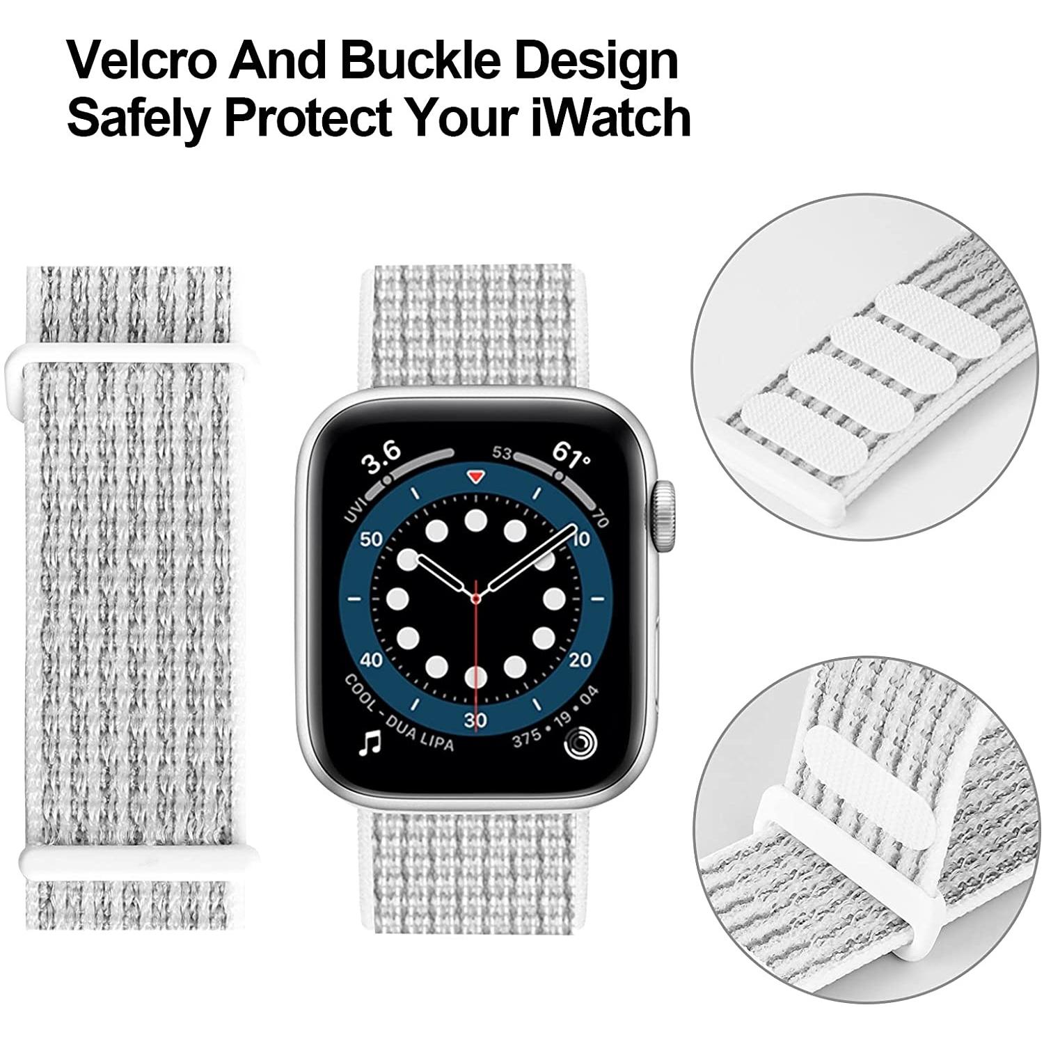 Thumbnail - Strap-it Armband (Nylon, Apple Watch), Uhrenarmband, Weiss