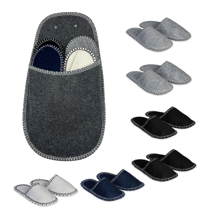 Relaxdays 6x Gästehausschuhe (36, 37, 38, 39, 40, 41, 42, 43, 44, 45)