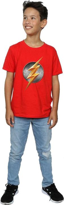 Actual product image Boys Justice League Movie Flash Emblem T-Shirt (152, 158)