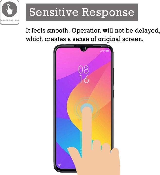 Actual product image Screenguard Xiaomi Mi 9 Lite Full Screen Protective Glass Film 2.5D 9H (1 pcs., Mi 9 Lite)