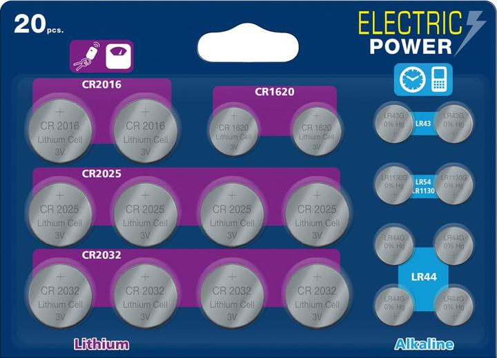 Image du produit Varta Énergie électrique (20 pcs, AG10, CR1620, CR2016, CR2025, CR2032, LR43)