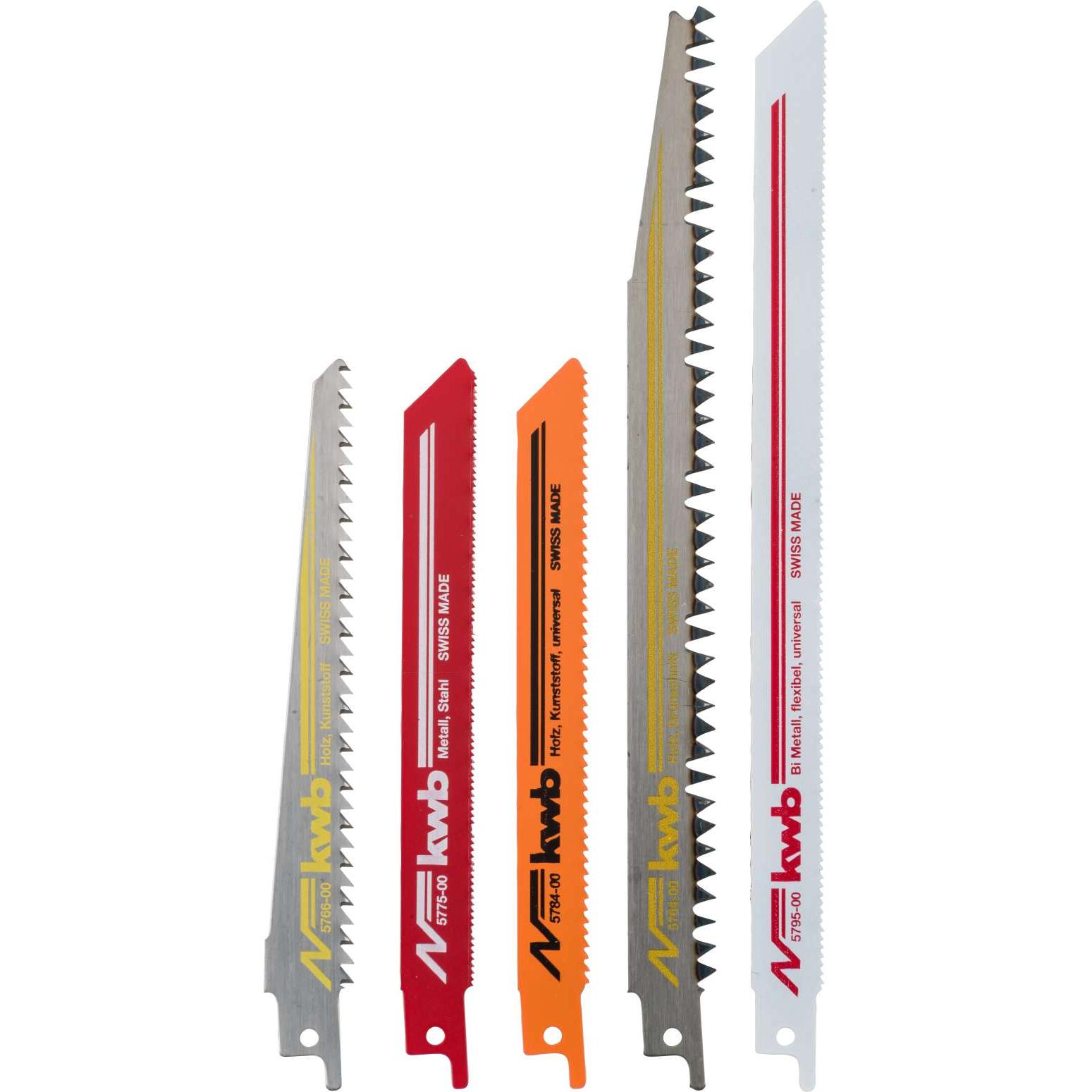 kwb, Sägeblatt, Säbel-Sägeblätter Set 5tlg
