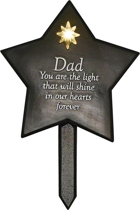 Actual product image Mars Memorial Solar Light Up Star Plaque - Dad