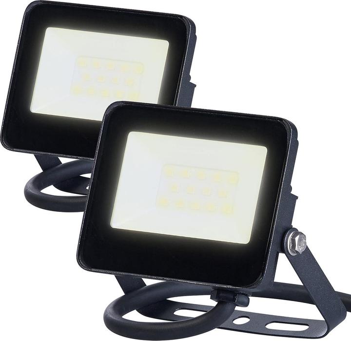 Image du produit Luminea Lot de 2 mini-projecteurs LED résistants aux intempéries (945 lm, IP65)