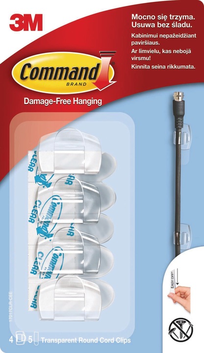 Produktbild Staples Organizer Uchwyt Przezroczysty 4 sztuki (0920) (170 mm, 4 Stk.)