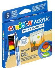 Actual product image Carioca Acrylmarker mit Pinsel 5 Farben