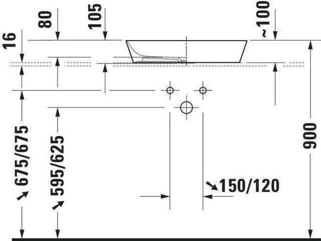 Image du produit Duravit Vasque à poser CAPE COD o ÜL o HLB 550x400mm blanc satiné (400 mm, 550 mm)