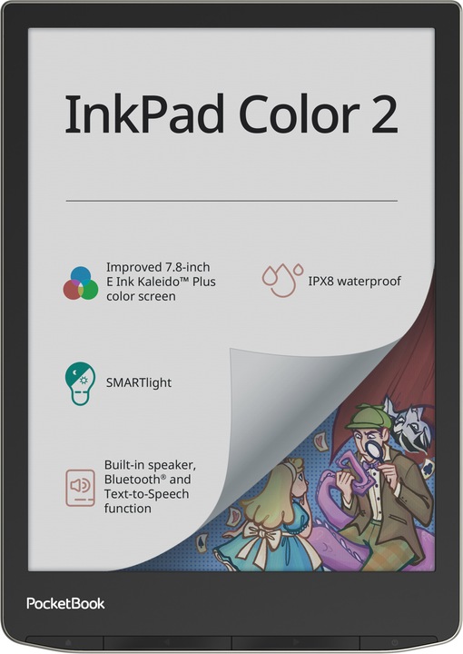 Produktbild PocketBook InkPad Color 2 (7.80", 32 GB, Moon Silver)