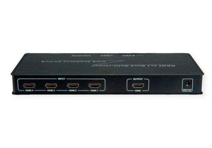 Actual product image Roline HDMI 4x1 QUAD Multi-Viewer Switch