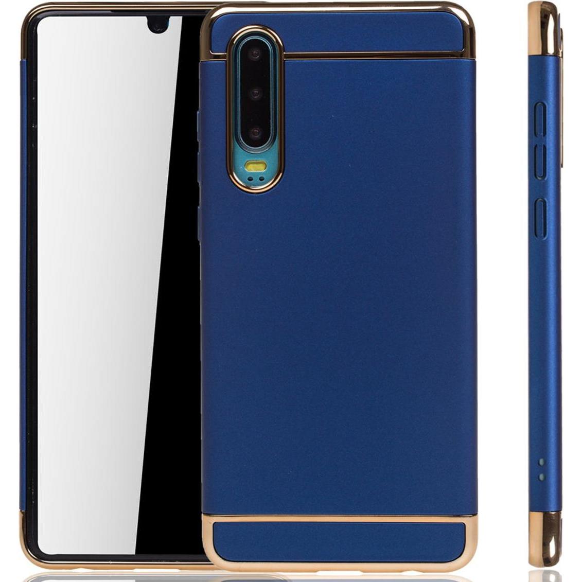 König Design Huawei P30 Hülle Case Handy Cover Schutz Tasche Schutzhülle Bumper Etuis Blau (Huawei P30), Smartphone Hüll...