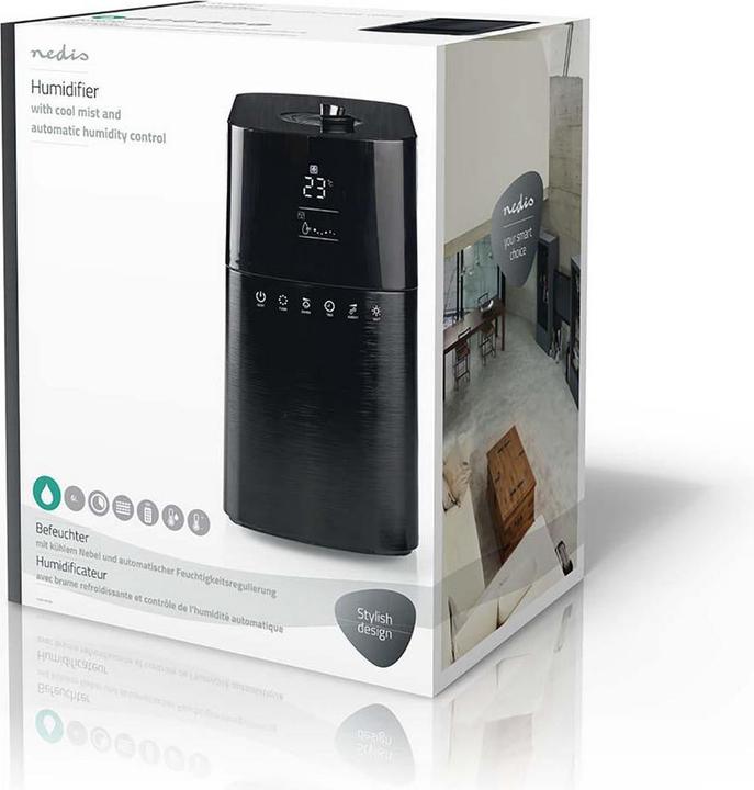 Image du produit Nedis Humidificateur 30 W Avec brume fraîche 6 l Hygromètre Minuterie Convient pour un espace jusqu'à : (50 m²)