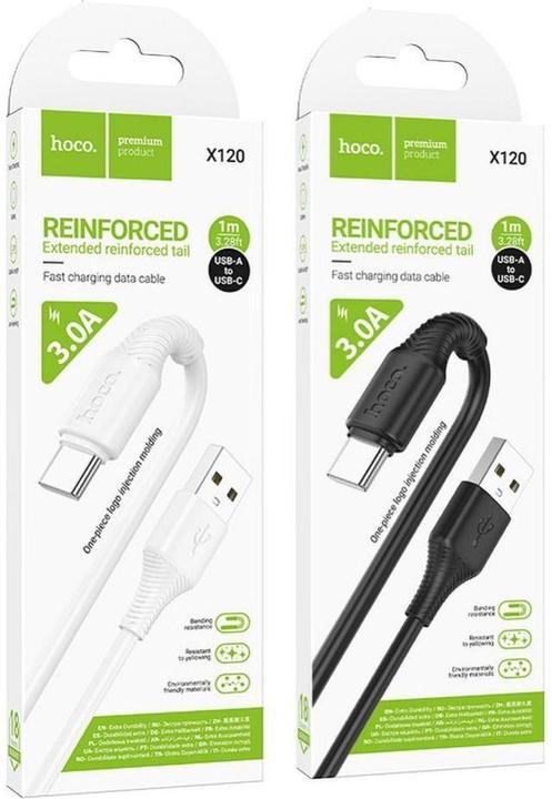 Actual product image Hoco Cable Cable USB A to USB C 3A 1 m X120 black (1 m)