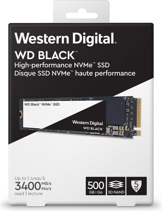 Actual product image WD Black 3D NAND (500 GB, M.2 2280)