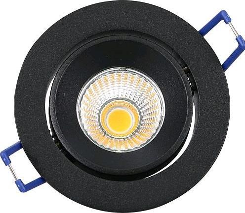 Produktbild Rutec LED-Einbaustrahler 6W 3000K 718lm Konv sw IP40 1LED Alu RF:hochglänzend (718 lm)