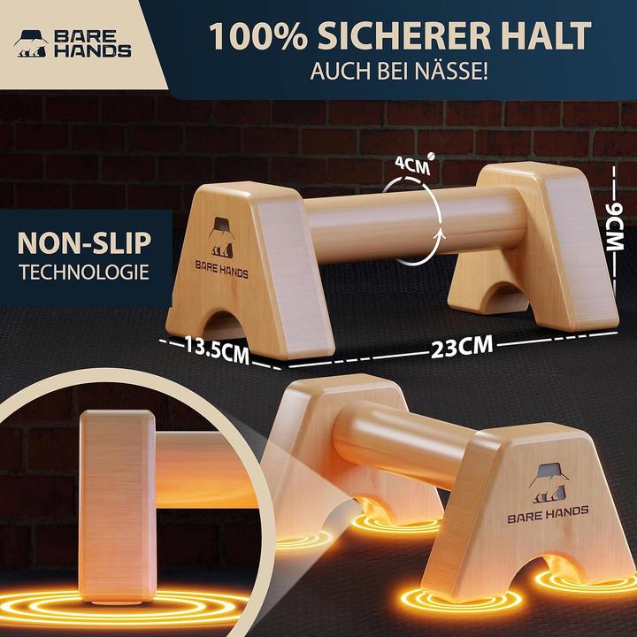 Actual product image Bare Hands Liegestützgriffe für Calisthenics