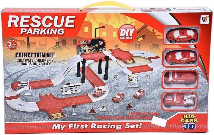 Actual product image Adar Feuerwehrparkplatz + 4 Fahrzeuge
