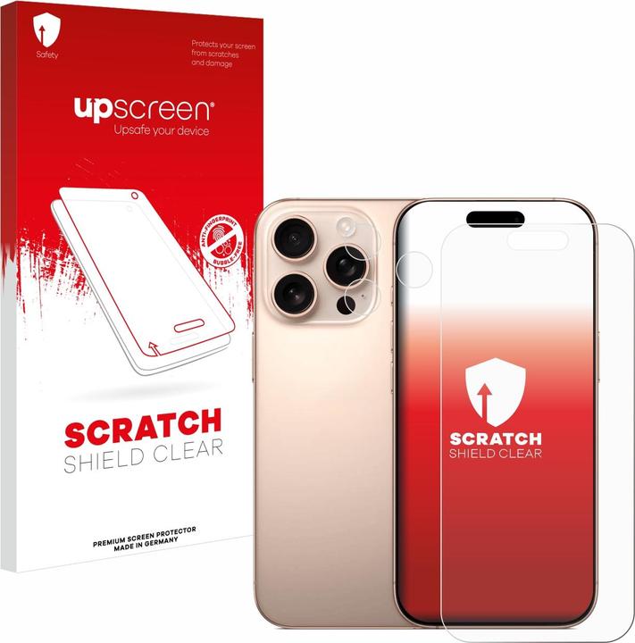 Produktbild upscreen Schutzfolie Displayschutz Displayschutzfolie Folie Klar Transparent (1 Stk., Apple iPhone 16 Pro)