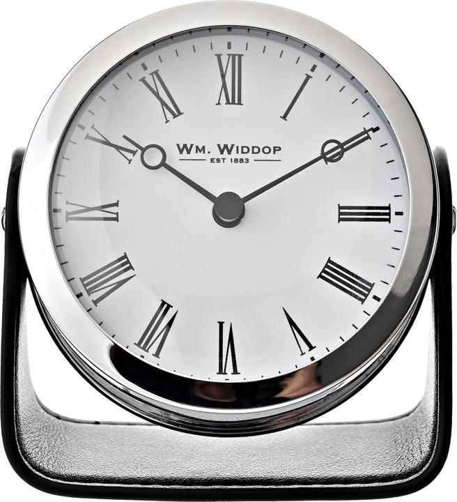 Actual product image William Widdop Wm. Widdop Silver Mantel Clock On Stand