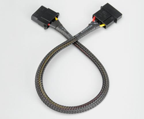 Image du produit Akasa Rallonge Molex 4 pins torsadée - 30cm black (30 cm, 4 broches Molex)