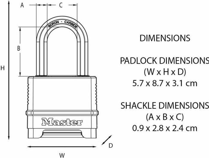 Actual product image Master Lock Zinc combination lock 56mm