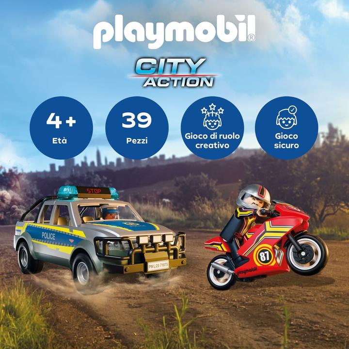 Produktbild Playmobil 71875 Verfolgungsjagd mit Polizei Pick-Up (71875, Playmobil Action Heroes)