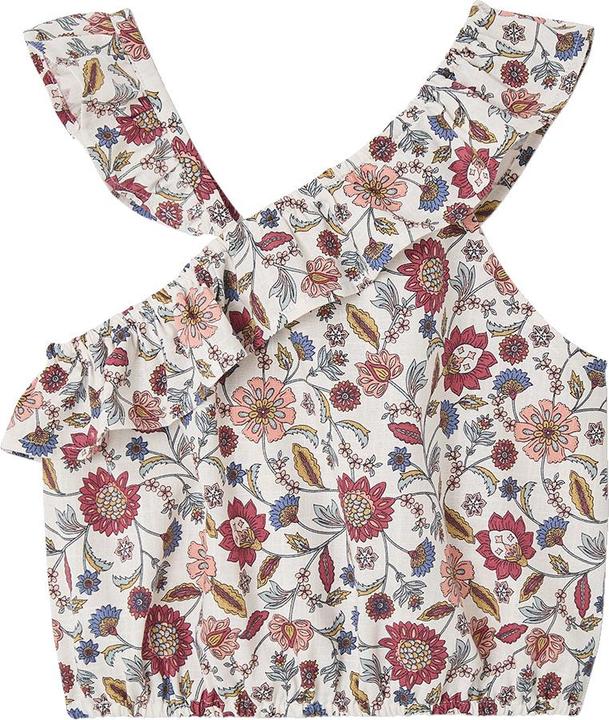 Produktbild Vertbaudet Asymmetrische Mädchen Volantbluse mit Blumenprint (98)
