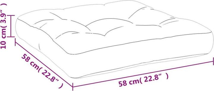 Produktbild vidaXL 10-tlg. Garten-Lounge-Set mit Kissen (58 x 58 cm)