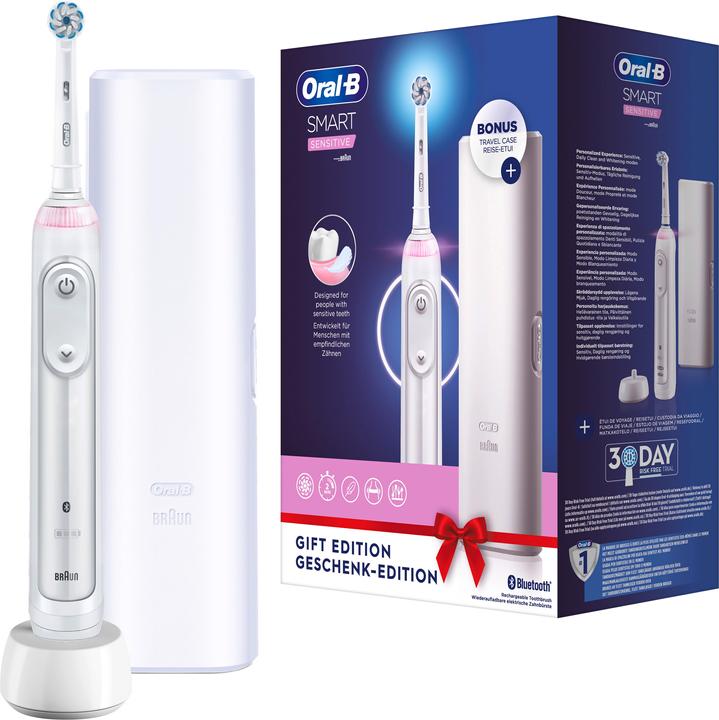 Actual product image Oral-B Smart Sensitive Electric Toothbrush + Travel Case (Oscillating toothbrush)
