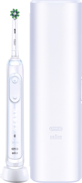 Oral-B Genius X Spazzolino elettrico bianco + custodia Traveal (Spazzolino oscillante)