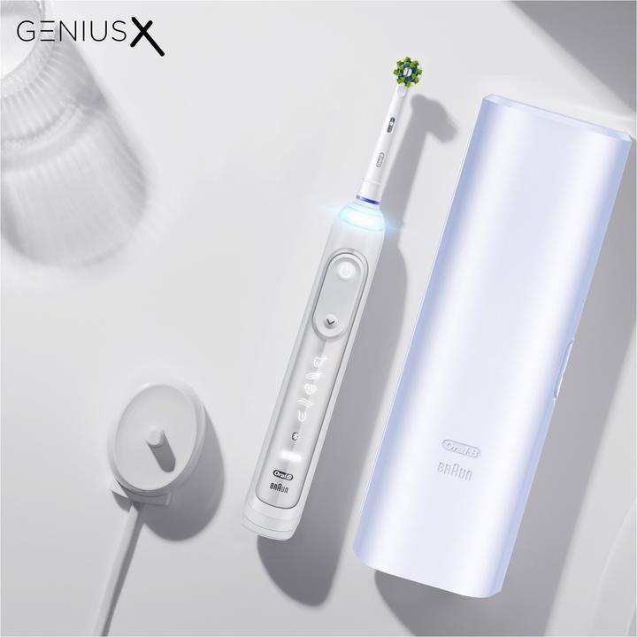 Immagine prodotto Oral-B Genius X Spazzolino elettrico bianco + custodia Traveal (Spazzolino oscillante)