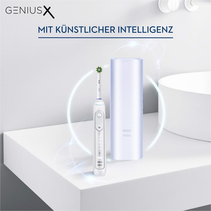Immagine prodotto Oral-B Genius X Spazzolino elettrico bianco + custodia Traveal (Spazzolino oscillante)