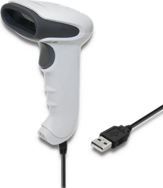 Qoltec 50865 Barcode scanner 1D CCD USB Baltas (1D barcodes)
