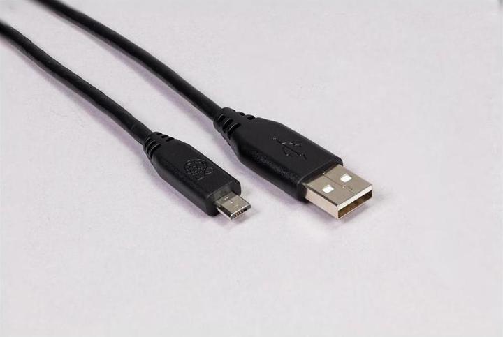 Actual product image Berrybase Official Raspberry Pi Micro USB cable, black